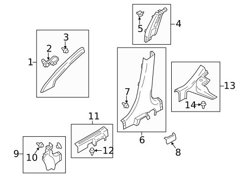 Interior Trim - Pillars for 2025 Mitsubishi Outlander #5