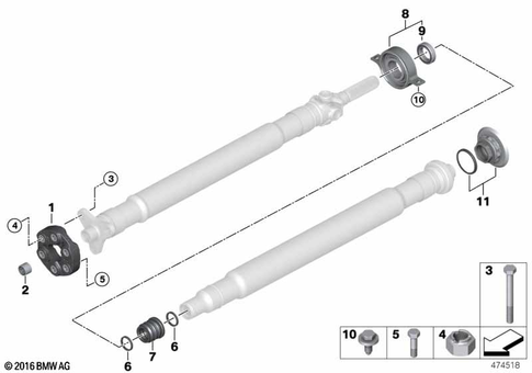 Prop Shaft, Single Components for 2018 BMW M8 #0