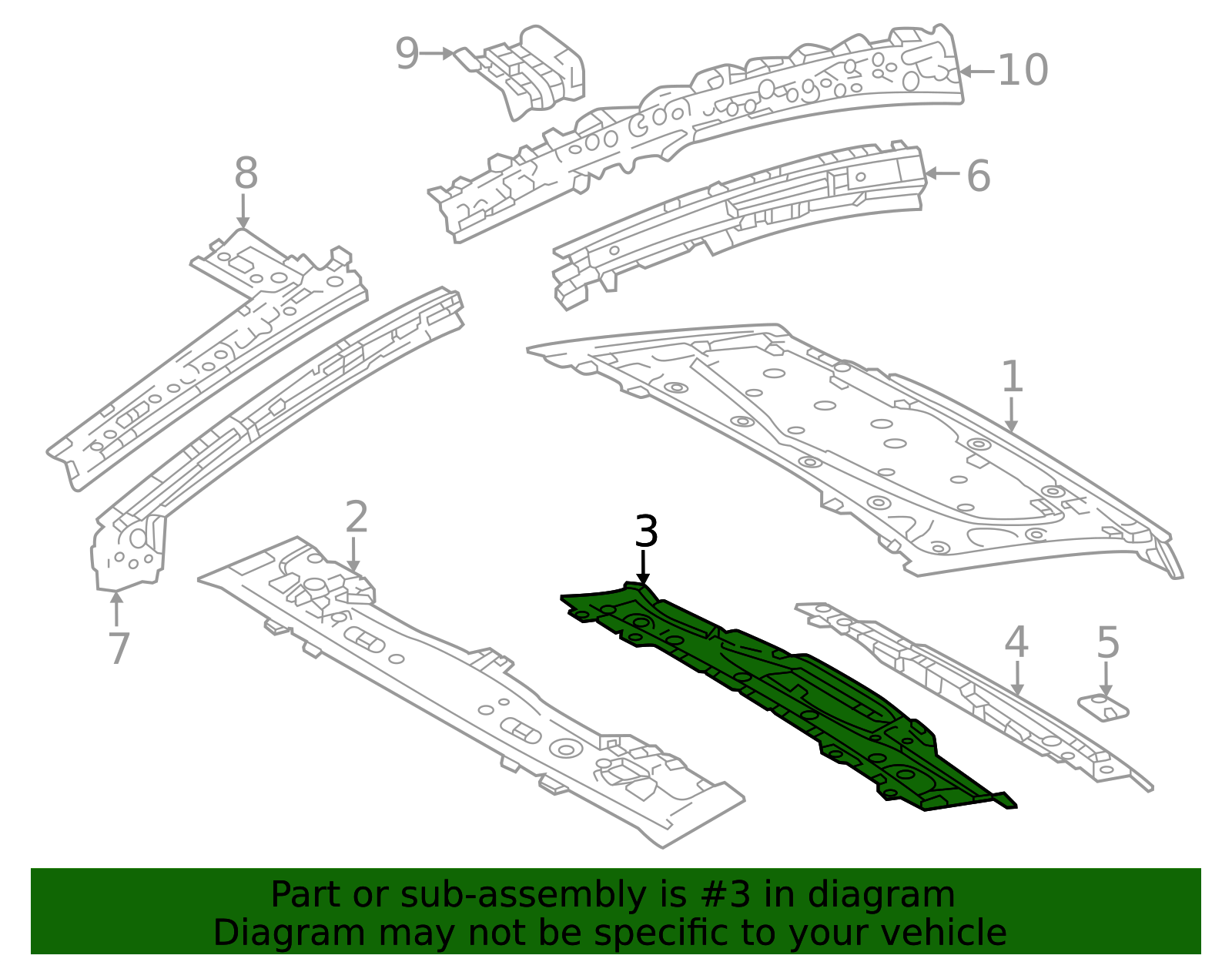 2023-2025 Toyota Sunroof Reinforcement 63142-47090 | OEM Parts Online