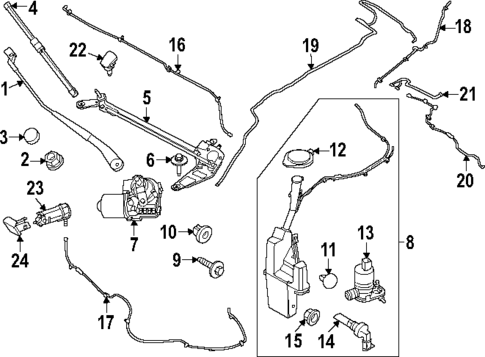 Wiper & Washer Components for 2023 Ford Mustang Mach-E #0