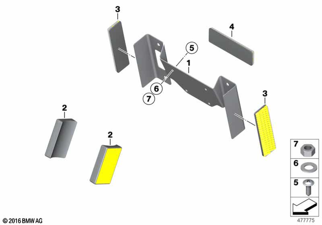 63147713135 - Lights: License Plate Holder - Us for BMW-Motorrad Image