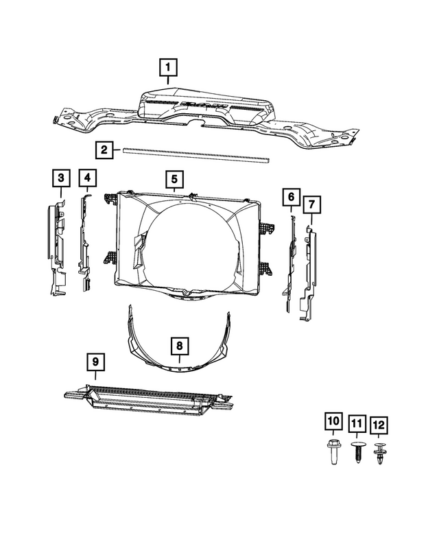 68359245AB - Cooling: Radiator Upper Seal for Mopar Image