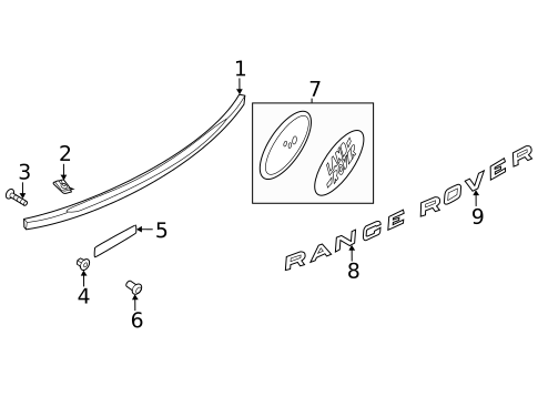 Exterior Trim - Lift Gate for 2022 Land Rover Discovery Sport #1