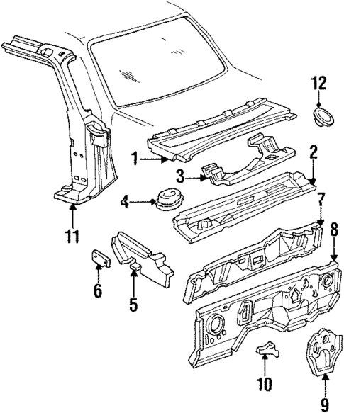 Cowl for 1995 Mazda B3000 #0
