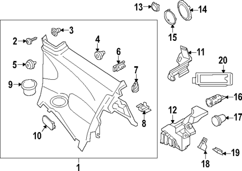 Interior Trim - Quarter Panels for 2020 Mini Cooper #0