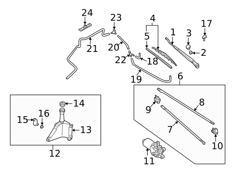Wiper & Washer Components for 1999 Mazda 626 #0