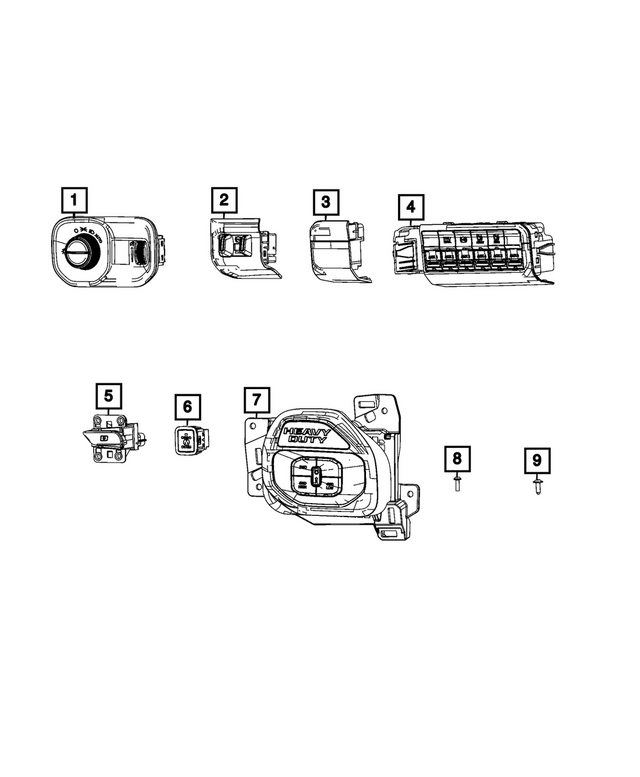 68714198AA - : Instrument Panel Switch for Mopar Image