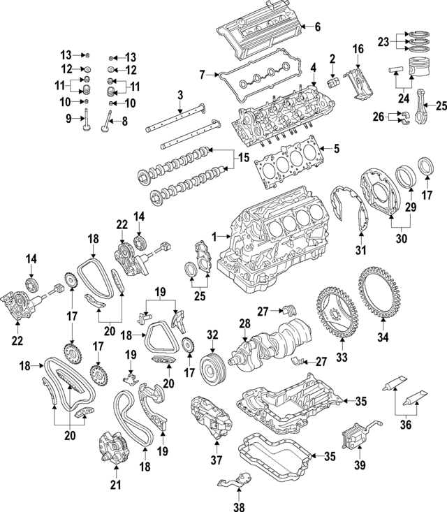 79103011FL - Engine: Cylinder Block for Audi Image