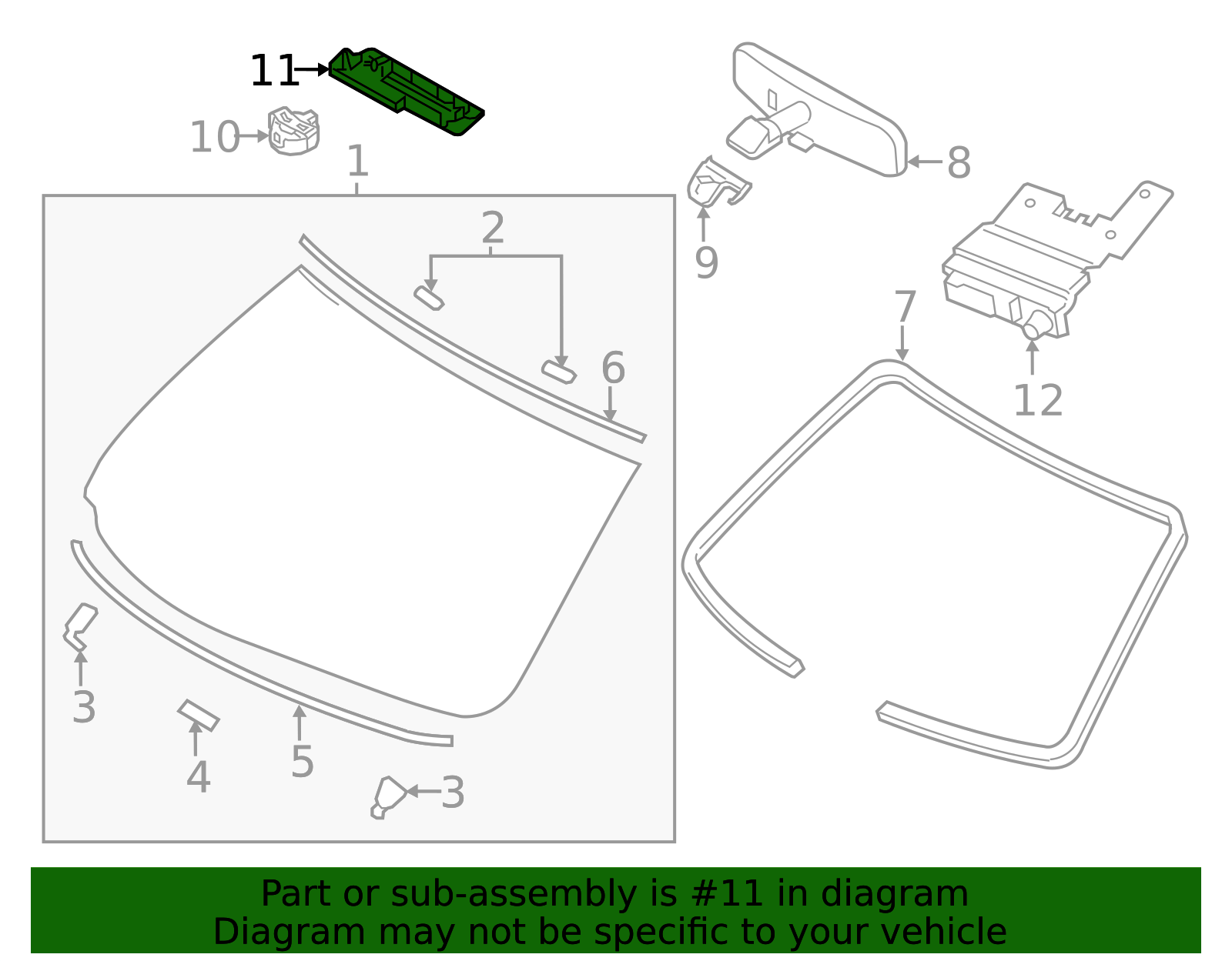 26498-1MA1A - High-Quality Rain Sensor Cover for 2011-2019 INFINITI ...