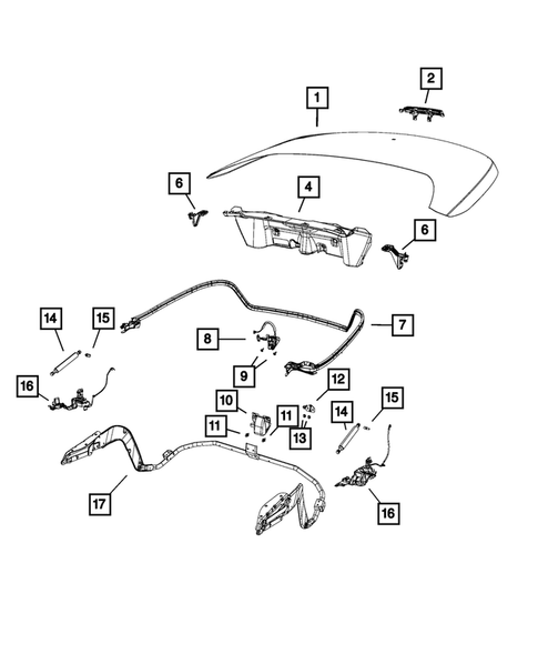 Deck Lid for 2014 Chrysler 200 #0