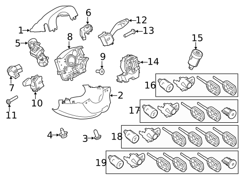 Shroud, Switches & Levers for 2022 Ford Transit Connect #0