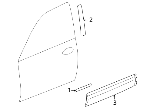 Exterior Trim - Front Door for 2006 Isuzu Ascender #0