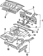 66100SG0A02ZZ - Body: Rear Panel Assembly for Acura: Legend Image
