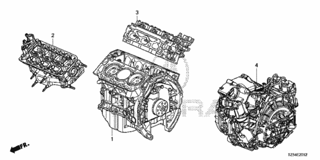 Engine Assy. - Transmission Assy. (3.0L) for 2017 Acura MDX #0