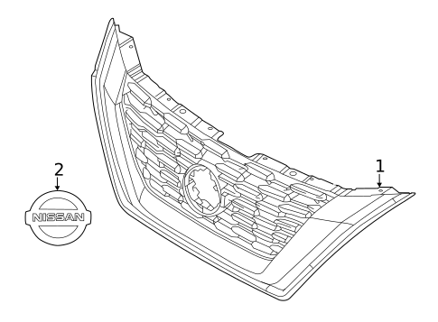 Grille for 2022 Nissan Rogue #0