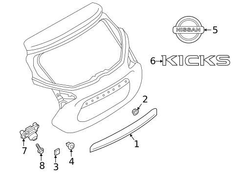 Exterior Trim - Lift Gate for 2025 Nissan Kicks Play #0