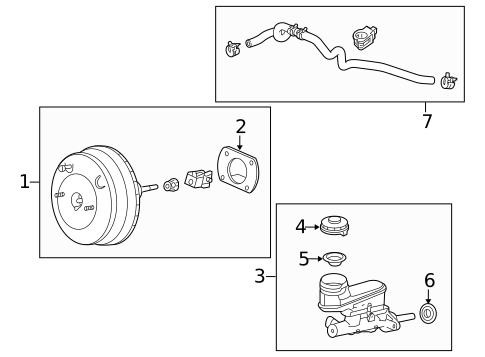 Master Cylinder - Components On Dash Panel for 2010 Acura ZDX #0