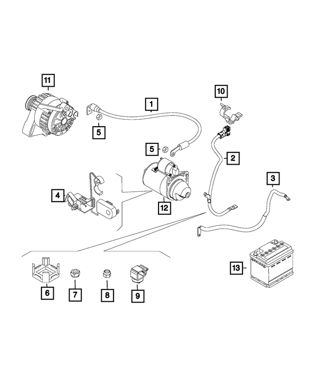 6106165AA - Electrical: Nut for Mopar Image