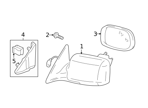 Outside Mirrors for 2003 Lexus ES300 #0