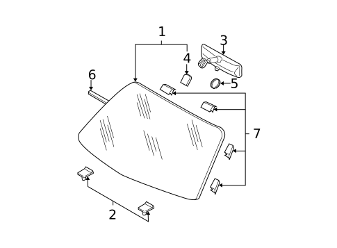 Glass - Windshield for 2007 Nissan Maxima #0