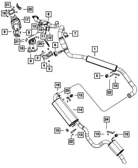 Exhaust System for 2012 Dodge Grand Caravan #0