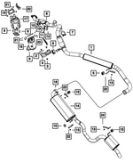 68160909AA - Exhaust: Exhaust Hanger Bracket for Mopar Image