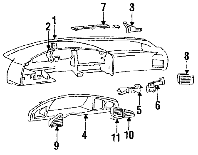 9741528000FD - : Defroster Grille for Hyundai: Elantra Image