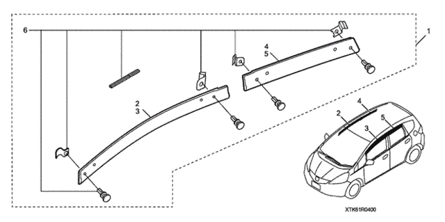 Door Visor (1) for 2010 Honda Fit #0