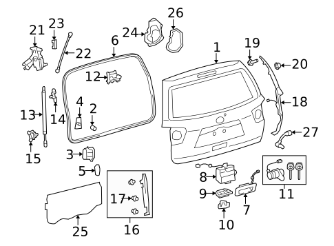 Liftgate for 2008 Toyota Sequoia | OEM Parts Online