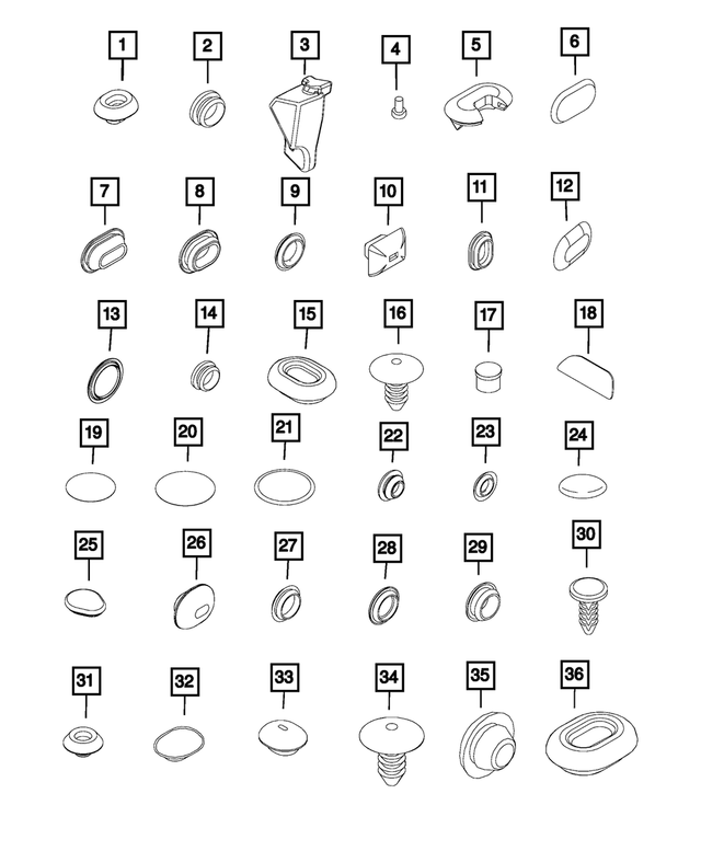 68201795AA - : Body Plug, Us for Mopar Image