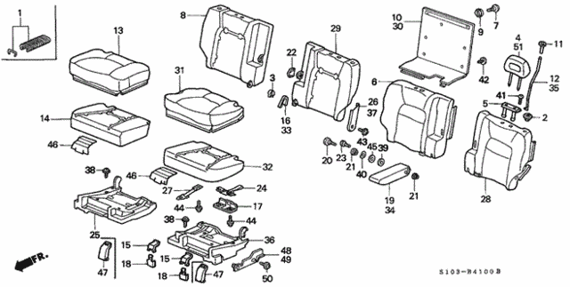 Rear Seat for 1997 Honda CR-V #0