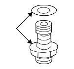 1569528010 - Cooling System: 2001-2010 Toyota - Engine Oil Filter Adapter Stud for Toyota: Camry, Corolla, Highlander Image