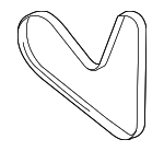 6K260849A - Cooling System: Serpentine Belt for Volkswagen: Atlas, Atlas Cross Sport, Beetle, Jetta, Passat Image