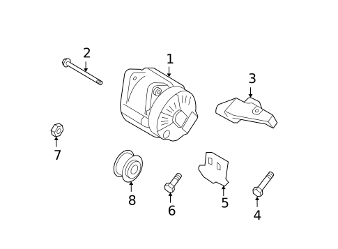 Alternator for 2009 Hyundai Santa Fe #0