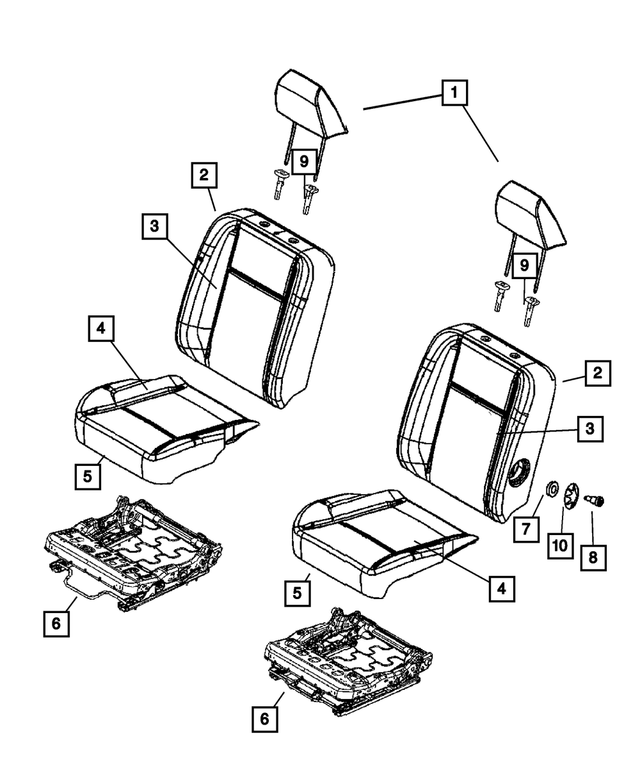 5180021AA - Interior Trim: Seat Cushion Foam, Left for Mopar Image