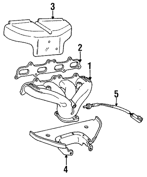 Exhaust Manifold for 1996 Mitsubishi Eclipse #0