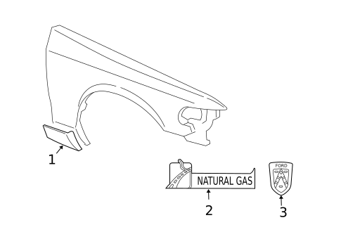 Exterior Trim - Fender for 2006 Ford Crown Victoria #0