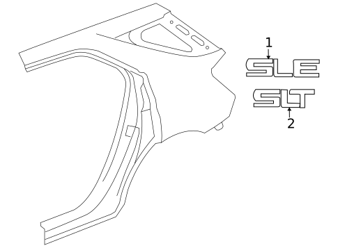 Exterior Trim - Quarter Panel for 2015 GMC Terrain #0