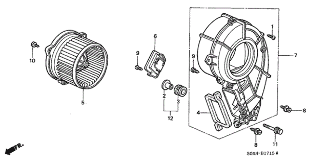 Rear Heater Blower for 2000 Honda Odyssey #0