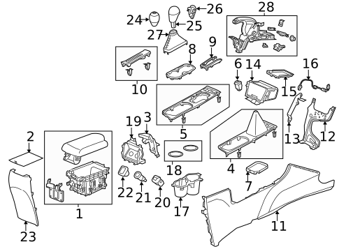 Center Console for 2018 Acura ILX #0
