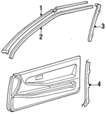 622111605001 - Body: Windshield Pillar Trim for Toyota Image