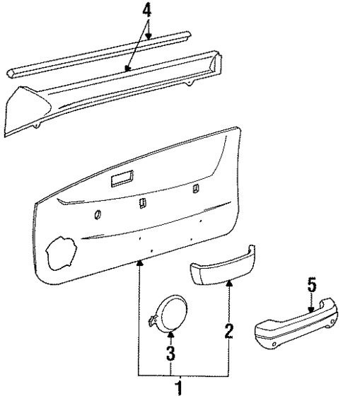 Interior Trim - Front Door for 1991 Toyota Tercel #1
