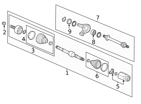 Drive Axles for 2019 Honda Civic #0