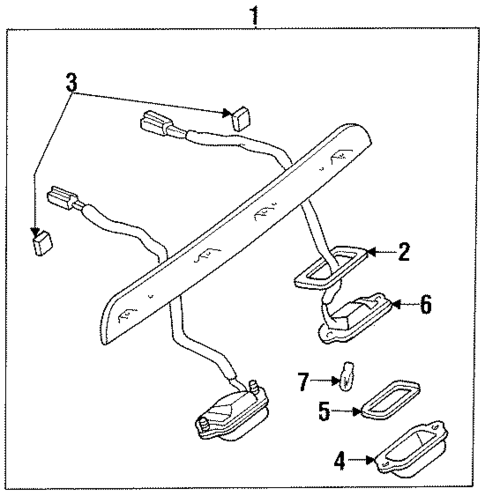 License Lamps for 1996 Ford Aspire #0