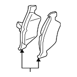 93192749 - : Disc Brake Pads for Saab: 9-3, 9-5 Image