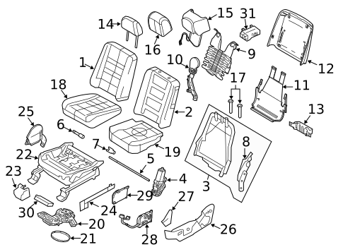 Front Seat Components for 2014 Lincoln MKT #0