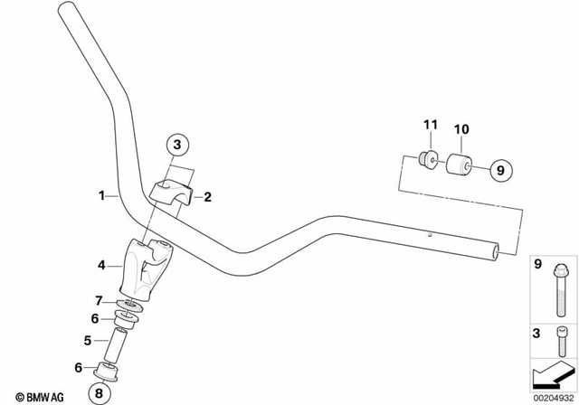 32717696935 - Steering: Handlebar -  for BMW-Motorrad Image