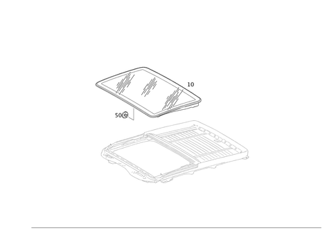 Sliding/Lifting Roof Plate for 2009 Mercedes-Benz S 550 #0