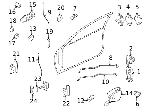 Front Door for 2004 Pontiac Grand Am #1