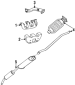 4448909 - Exhaust: Exhaust Manifold for Chrysler: Imperial, New Yorker, Town &amp; Country | Dodge: Caravan, Dynasty, Grand Caravan Image